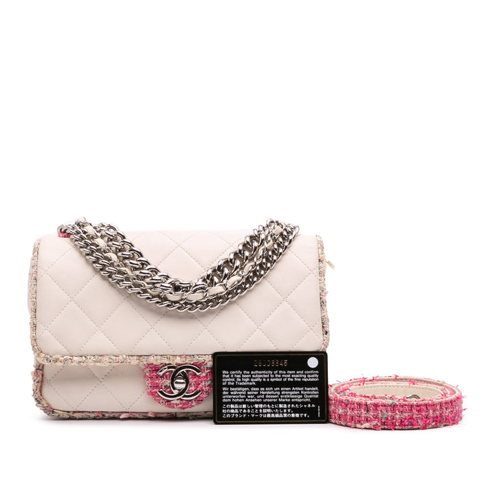 Chanel Quilted Cuir d’agneau and Tweed Elegant Trim Flap Blanc – GABY PARIS Authentique