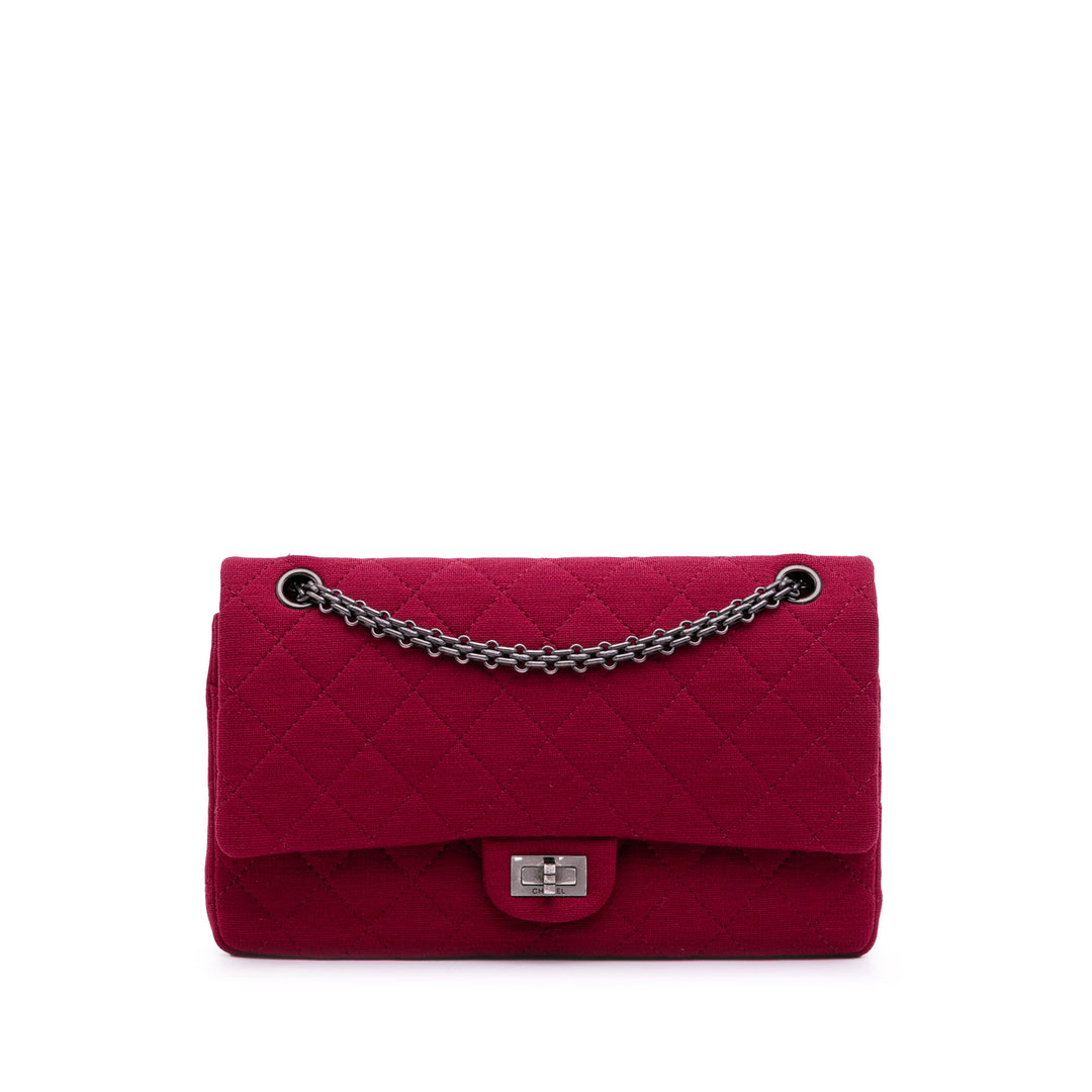 Reissue 2.55 Quilted Jersey Double Flap 226 Red - Gaby Paris