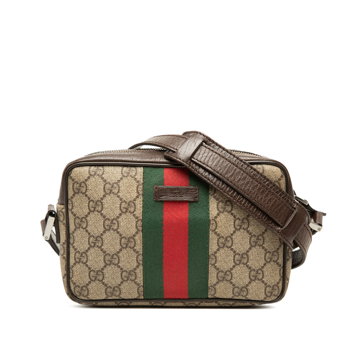 Gucci Sac bandoulière Web GG Supreme Marron – vue principale – GABY PARIS