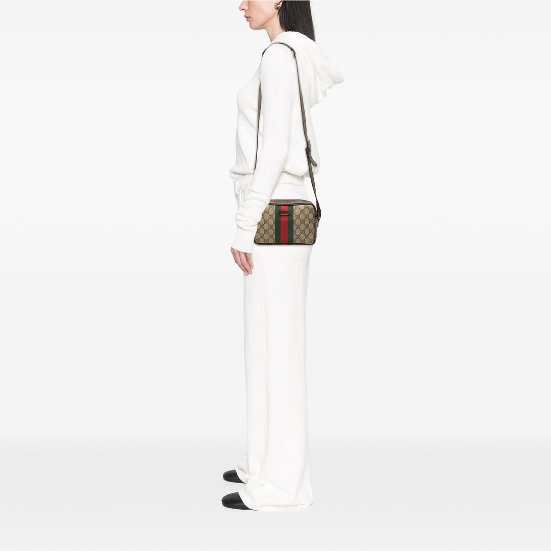 Gucci Sac bandoulière Web GG Supreme Marron – vue 6 – GABY PARIS