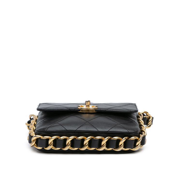 Chanel Matelassé Framing Chaîne à rabat Petit Cuir de veau