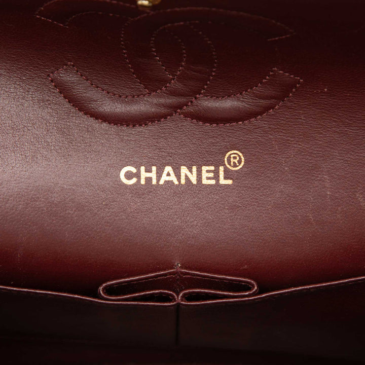 Classic Double rabat Moyen Cuir d'agneau Noir