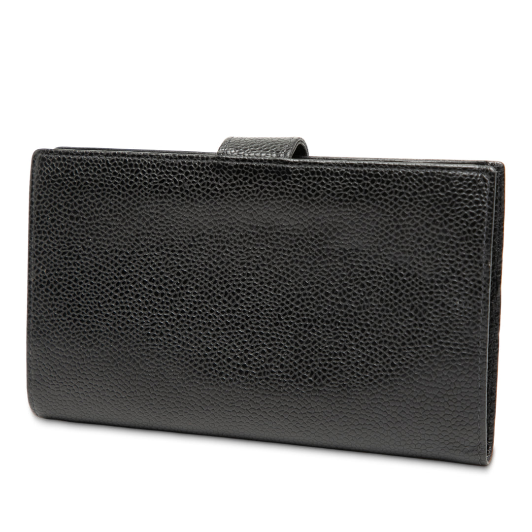 Chanel CC Caviar Bifold French Portefeuille long