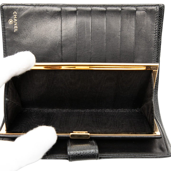 Chanel CC Caviar Bifold French Portefeuille long