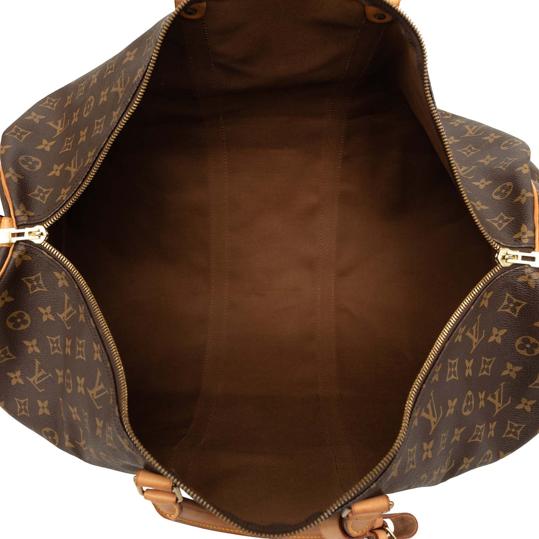 Louis Vuitton Keepall Bandouliere 60 Monogram Marron – vue 4 – GABY PARIS