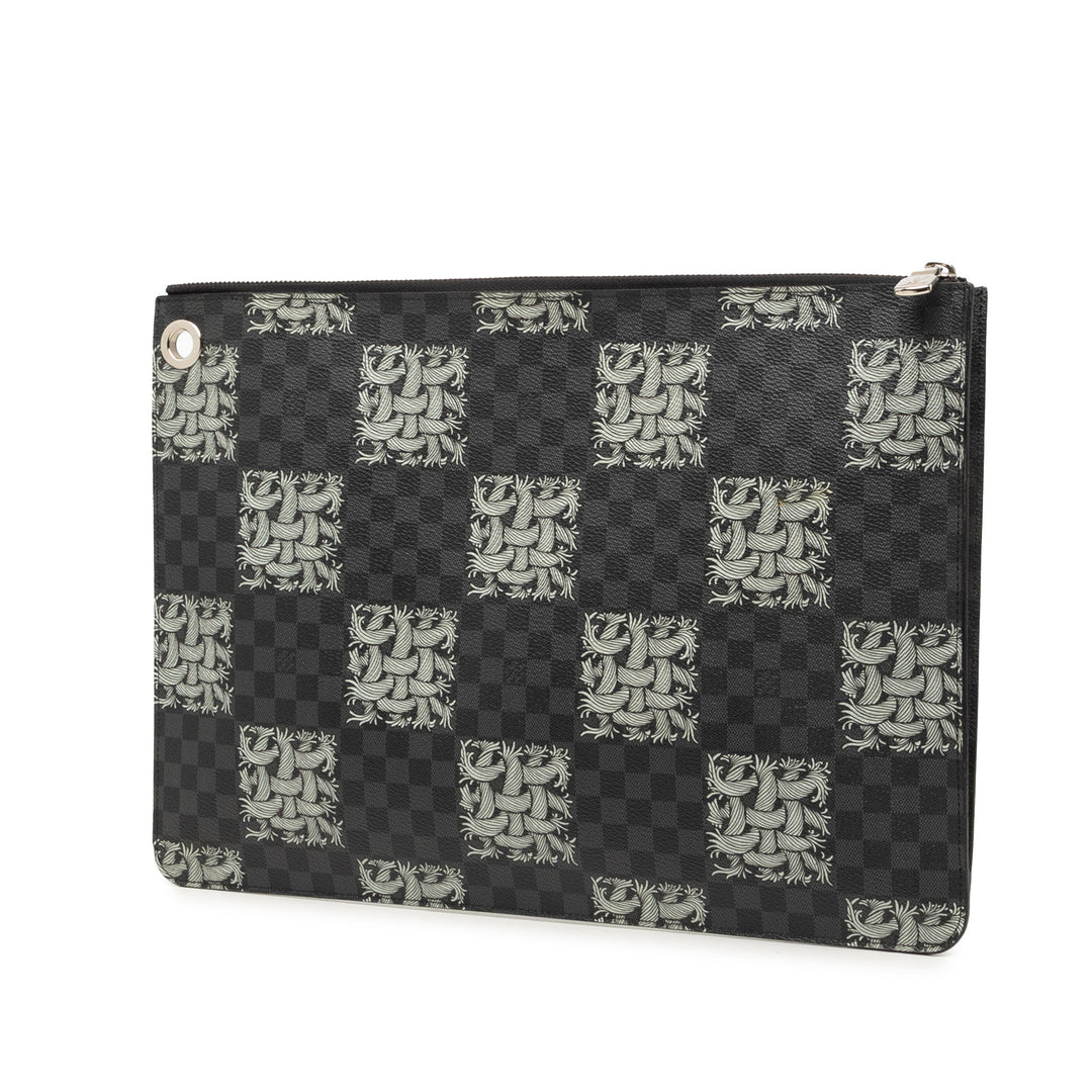 Christopher Nemeth Rope Pochette Voyage GM Damier Graphite Noir