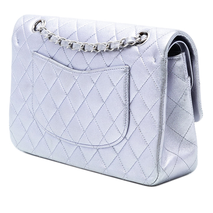 Chanel Medium Classic Metallic Cuir d’agneau Double rabat