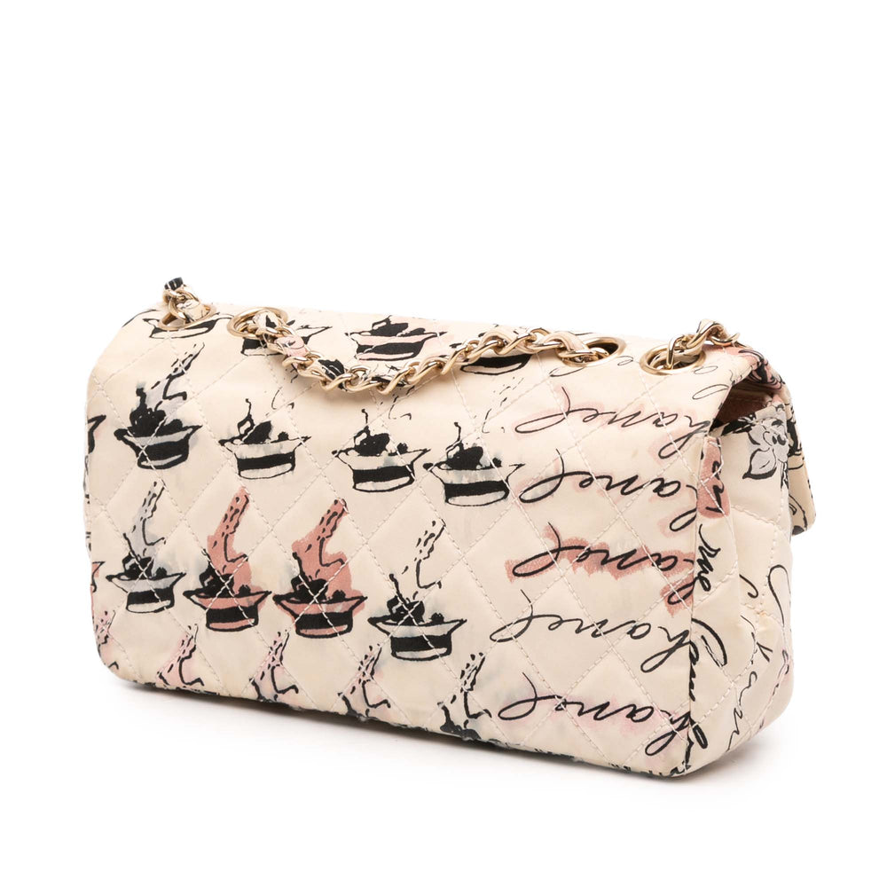 Chanel Small Quilted Nylon Printed Rue Cambon Flap Blanc – GABY PARIS Authentique