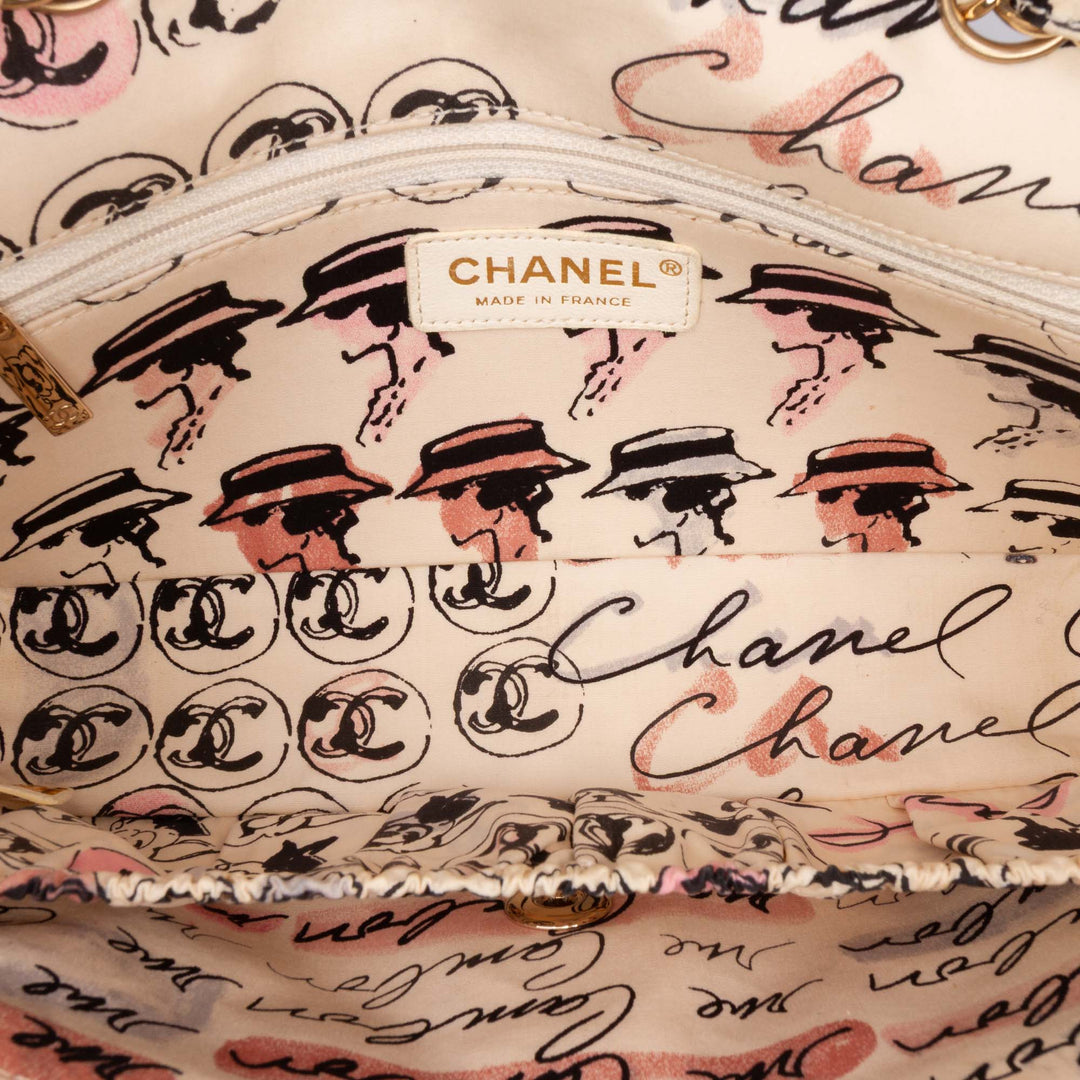 Chanel Small Quilted Nylon Printed Rue Cambon Flap Blanc – GABY PARIS Authentique