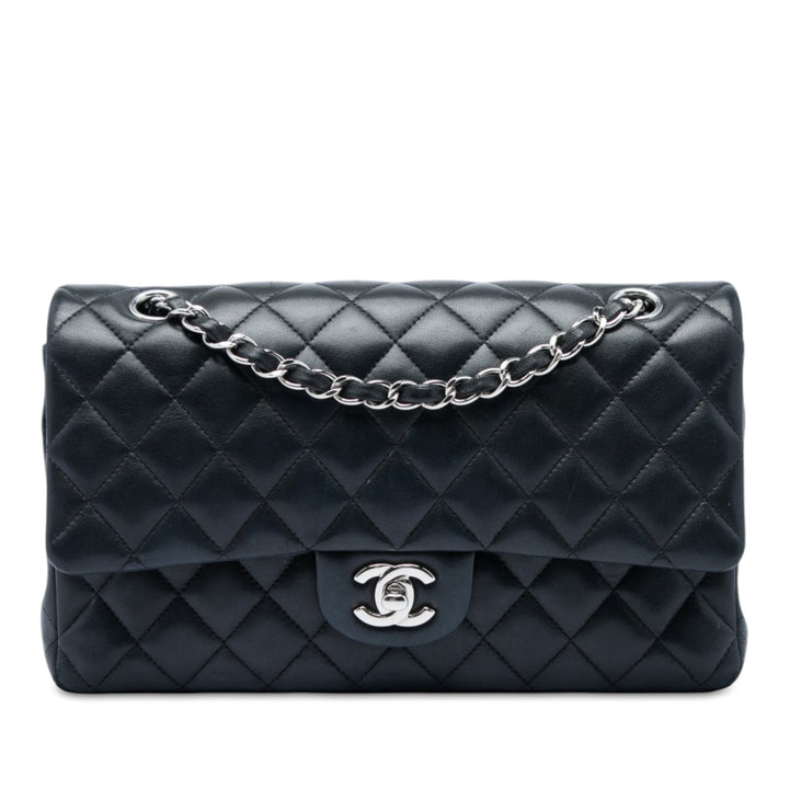 Chanel Classic Double rabat Moyen Cuir d'agneau Noir – vue principale – GABY PARIS