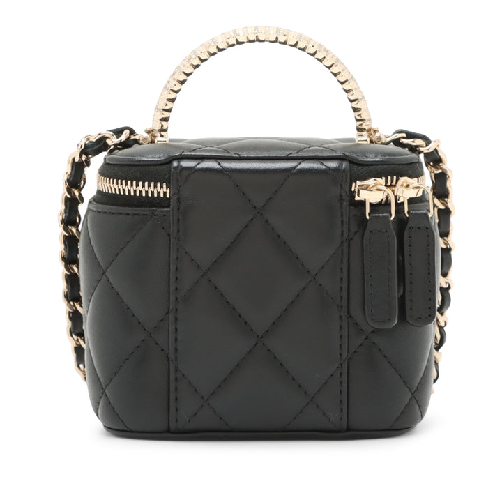 Chanel CC Matelassé Cuir d’agneau anse supérieure Vanity
