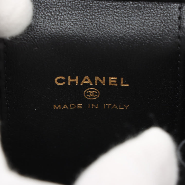 Chanel CC Matelassé Cuir d’agneau anse supérieure Vanity