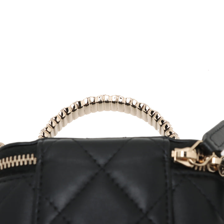 Chanel CC Matelassé Cuir d’agneau anse supérieure Vanity