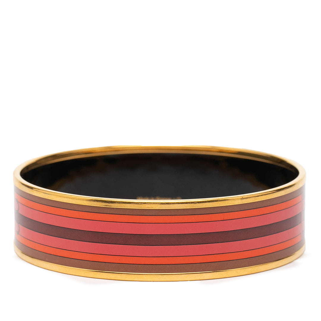 Hermès Wide Printed Émail Bangle 65