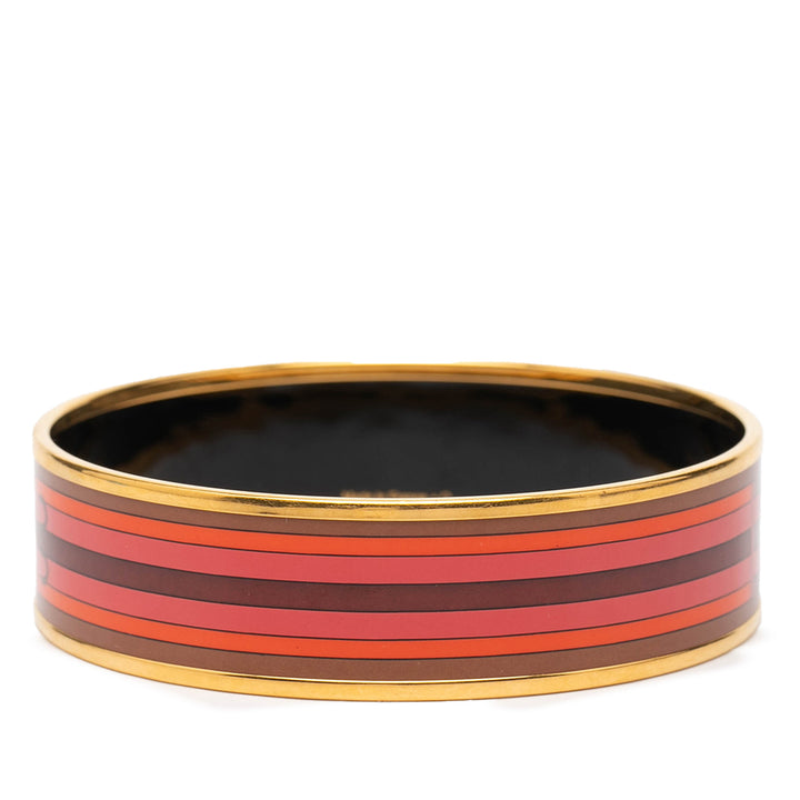Hermès Wide Printed Émail Bangle 65