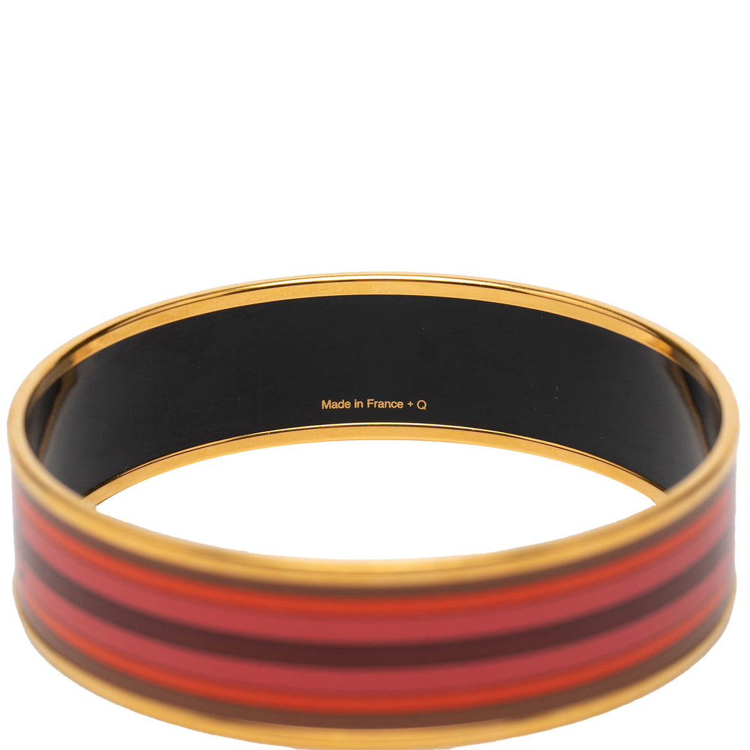 Hermès Wide Printed Émail Bangle 65