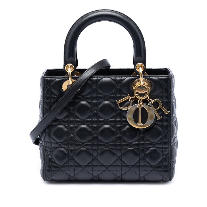 Dior Medium Cuir d’agneau Cannage Lady Dior