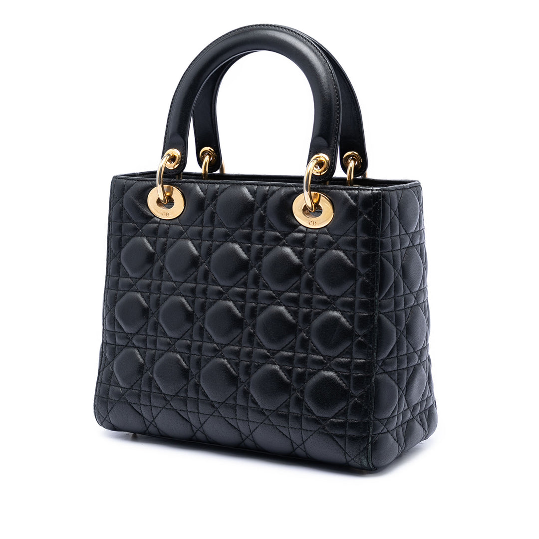 Dior Medium Cuir d’agneau Cannage Lady Dior