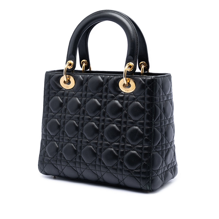 Dior Medium Cuir d’agneau Cannage Lady Dior