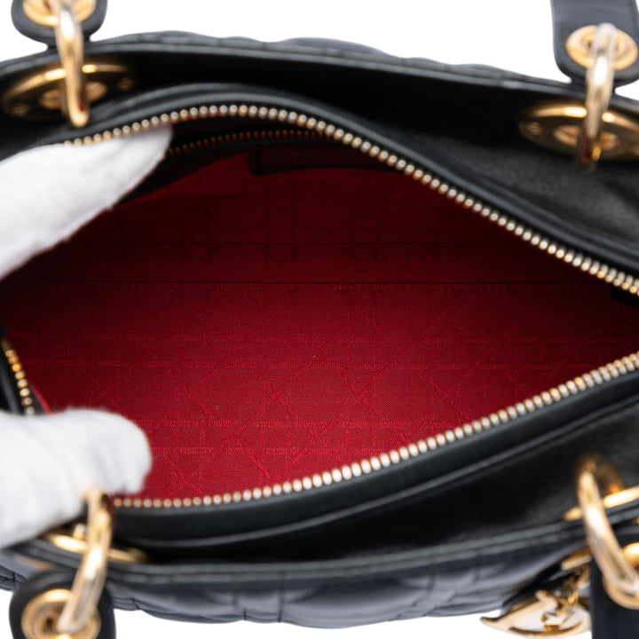 Dior Medium Cuir d’agneau Cannage Lady Dior
