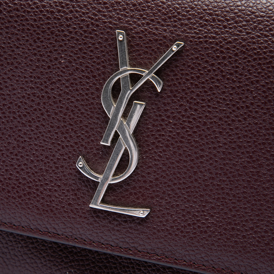Saint Laurent grainé Sunset Sac Petit Cuir de veau grainé Violet – vue 5 – GABY PARIS