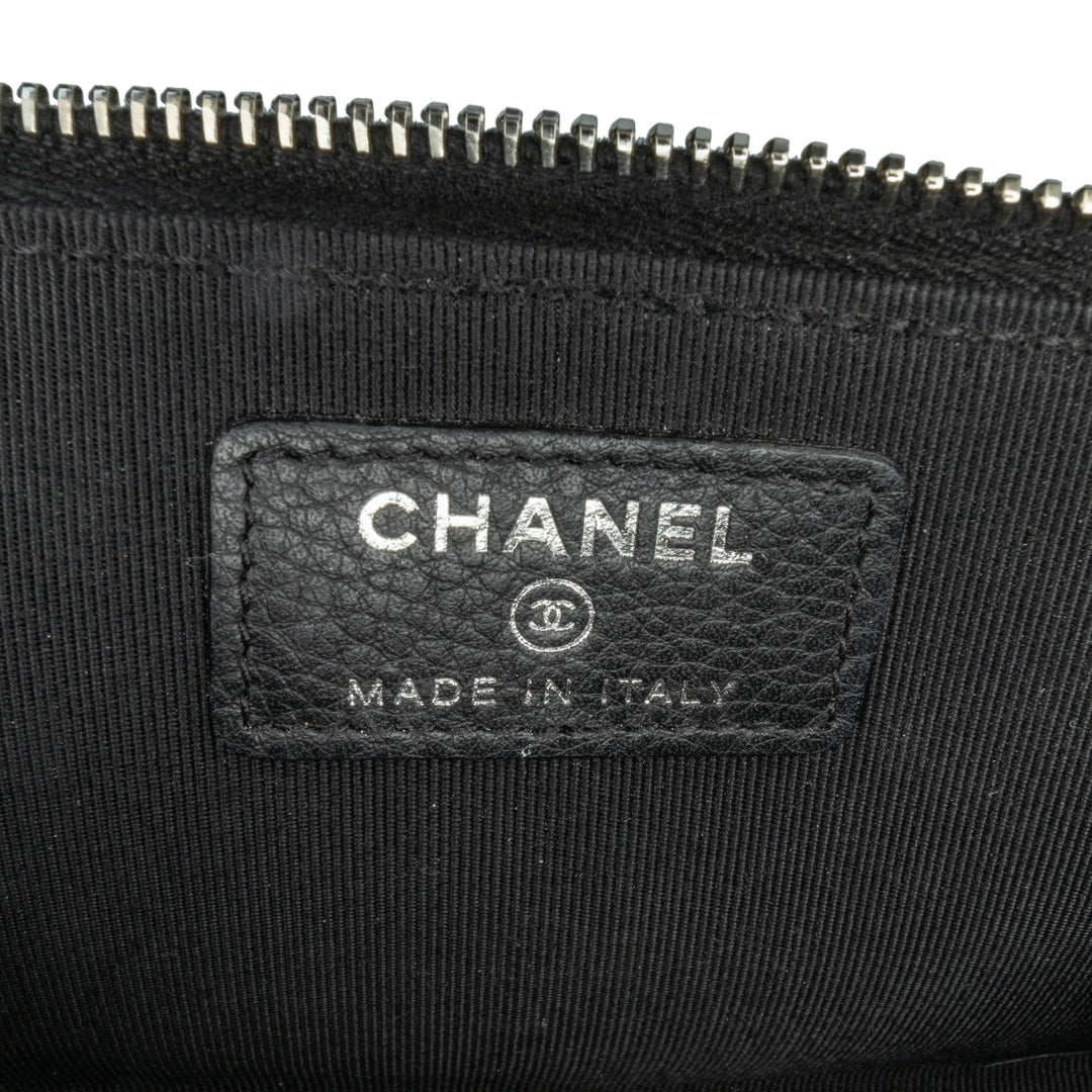 Bull Leather Studded Zip Wallet Black - Gaby Paris
