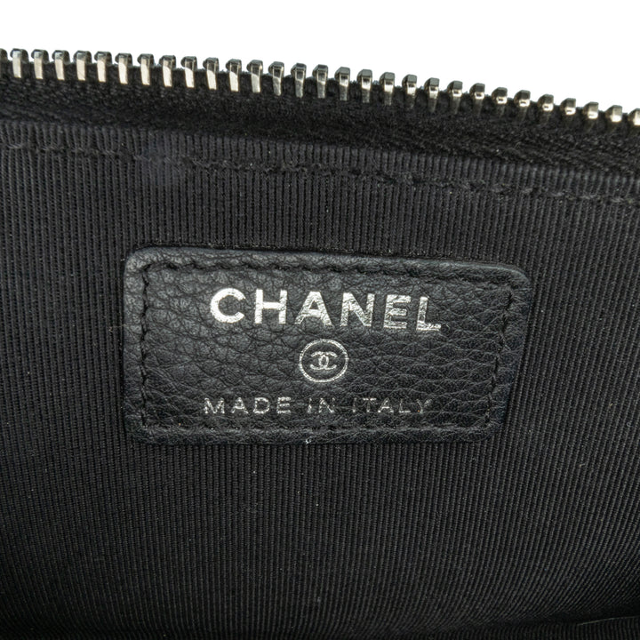 Bull Leather Studded Zip Wallet Black - Gaby Paris