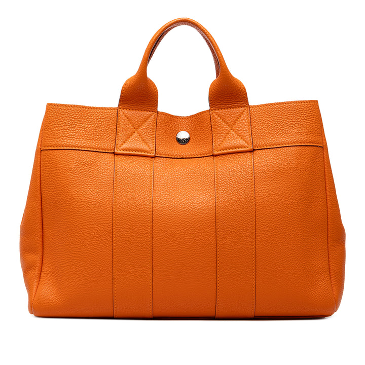 Hermès Cabas Fourre Tout Togo PM Orange – vue principale – GABY PARIS