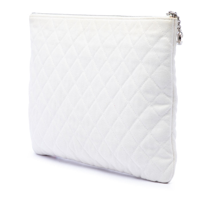 Chanel Large Matelassé Printed Toile Coco Cuba Libre O Étui Pochette