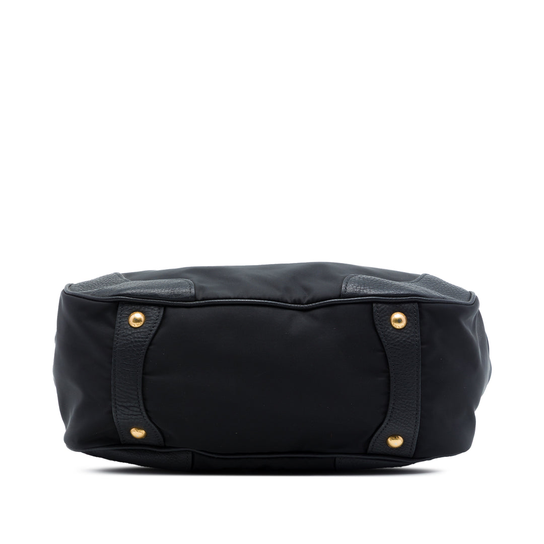 Prada Vitello Daino à finitions Tessuto Sac à main