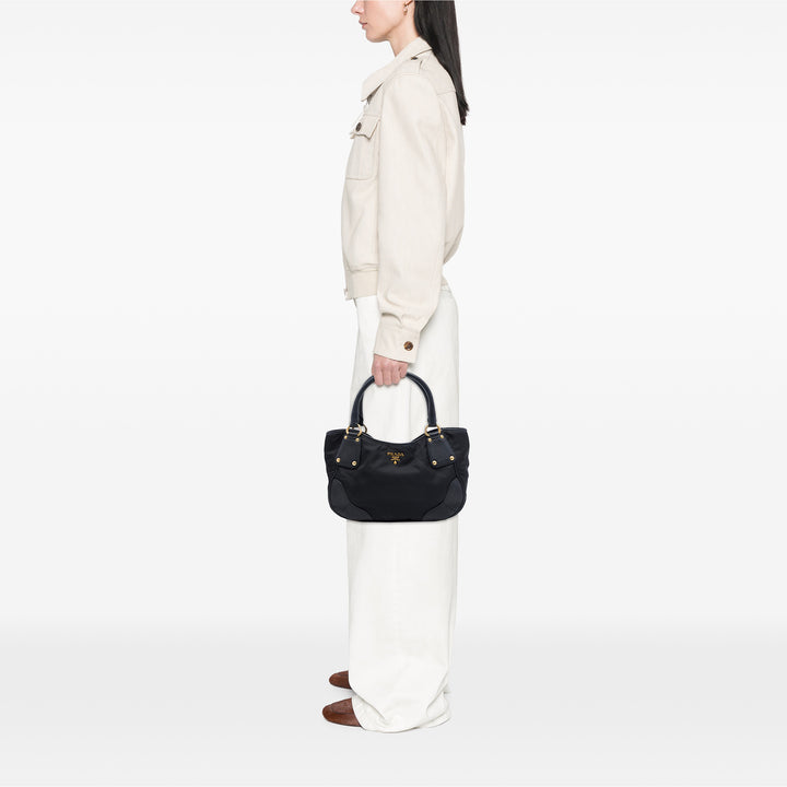 Prada Vitello Daino à finitions Tessuto Sac à main