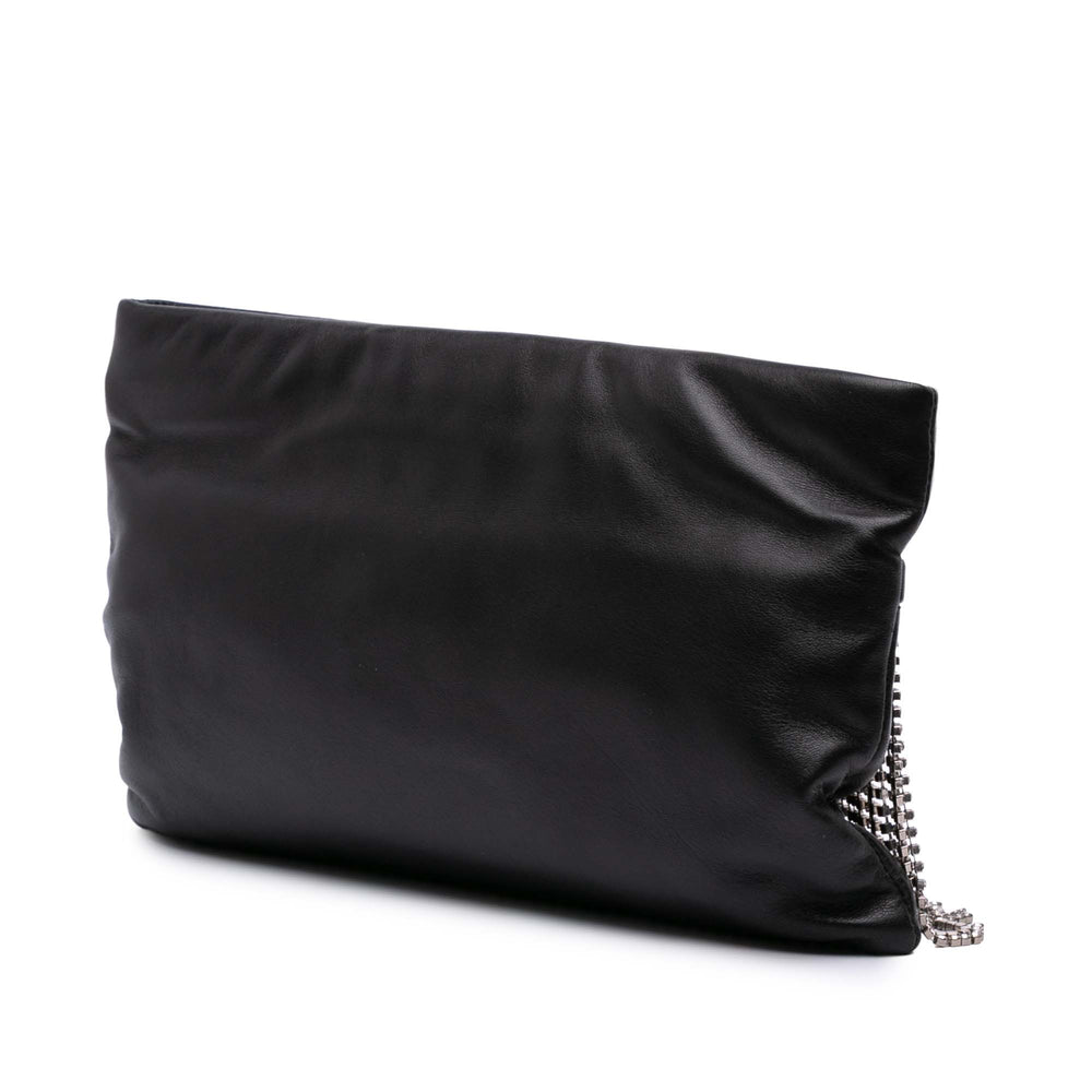 Nappa Crystal Fringe Crossbody Black - Gaby Paris