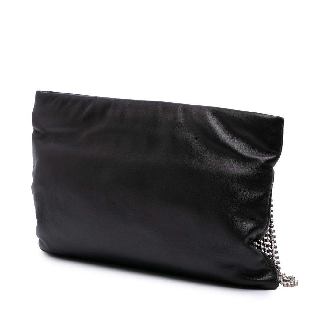 Nappa Crystal Fringe Crossbody Black - Gaby Paris