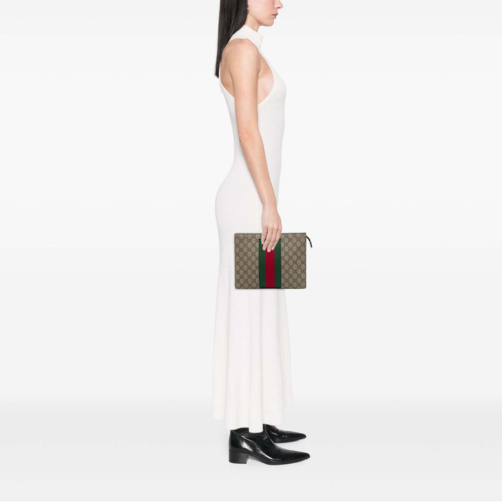 Gucci Pochette Web GG Supreme Beige – vue 6 – GABY PARIS