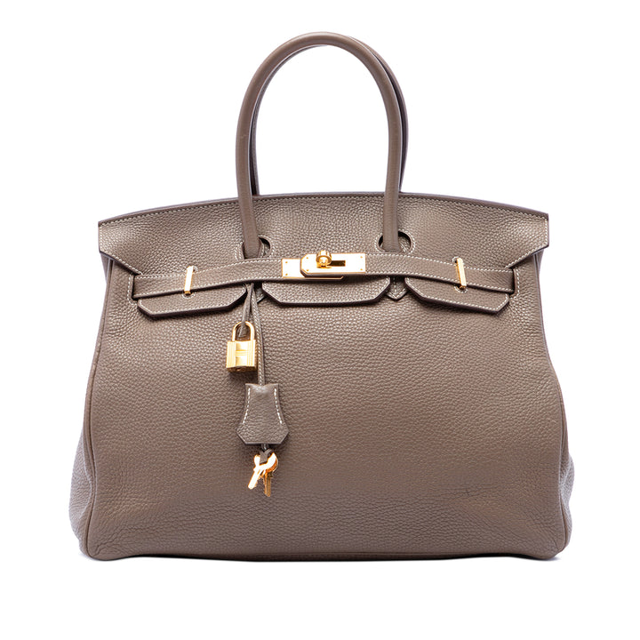 Hermès Sac à main Birkin Retourne 35 Togo Marron – vue principale – GABY PARIS