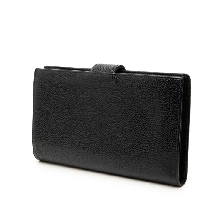 Chanel Portefeuille CC Deux volets French long Cuir caviar Noir – vue 2 – GABY PARIS
