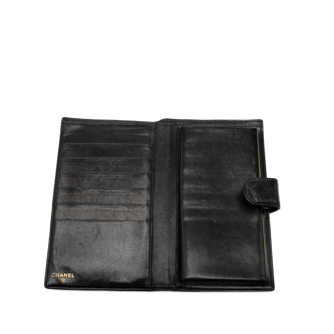 Chanel Portefeuille CC Deux volets French long Cuir caviar Noir – vue 5 – GABY PARIS