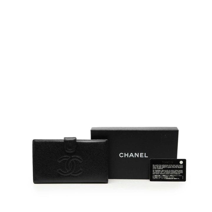 Chanel Portefeuille CC Deux volets French long Cuir caviar Noir – vue 8 – GABY PARIS