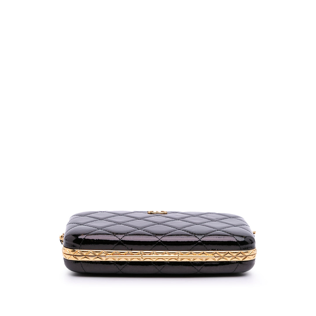 Chanel Large Glazed Goatskin Boîte With Chain Noir – GABY PARIS Authentique