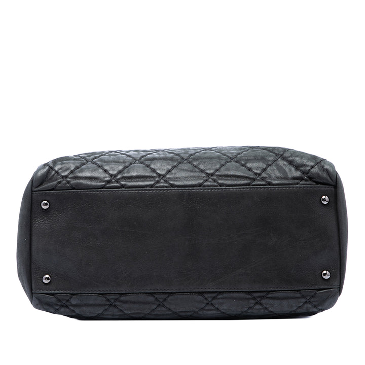 Chanel Matelassé Irisé Just Mademoiselle Grand Cuir de veau Noir