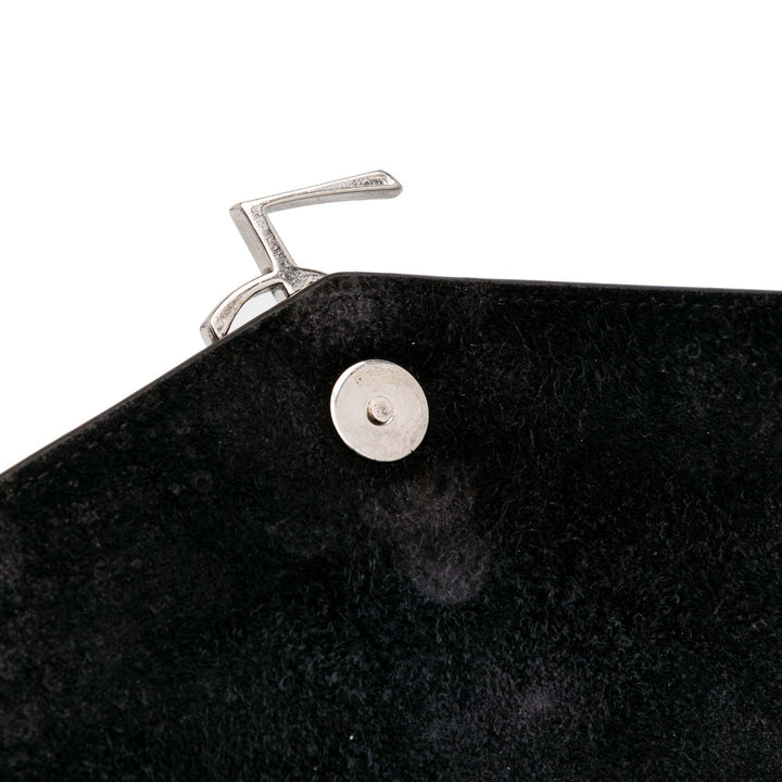 Saint Laurent Medium Studded Cuir de veau Monogram Sulpice Sac porté croisé Noir