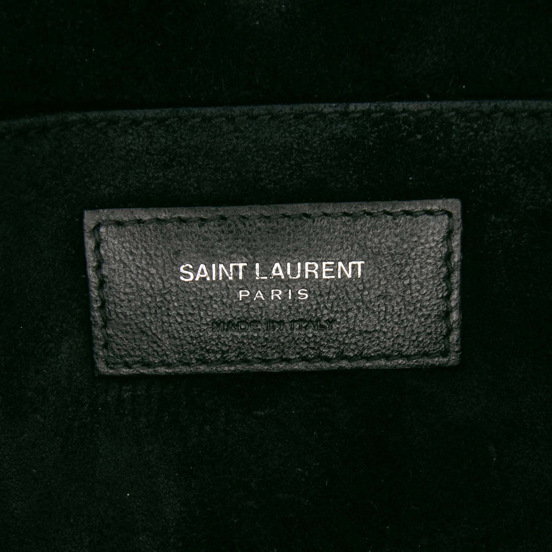 Saint Laurent Medium Studded Cuir de veau Monogram Sulpice Sac porté croisé Noir