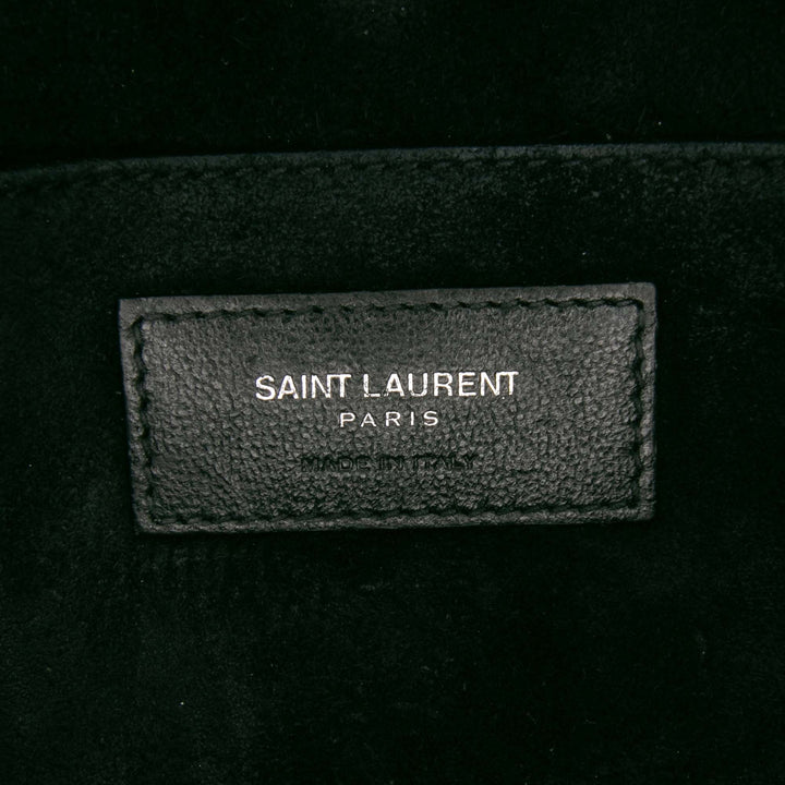 Saint Laurent Medium Studded Cuir de veau Monogram Sulpice Sac porté croisé Noir