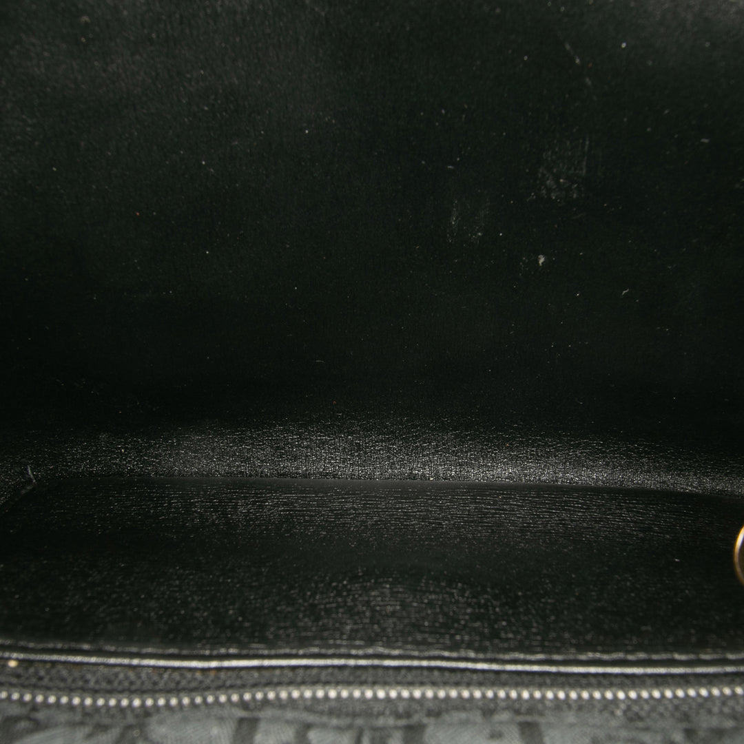 Oblique Canvas Chain Crossbody Black - Gaby Paris