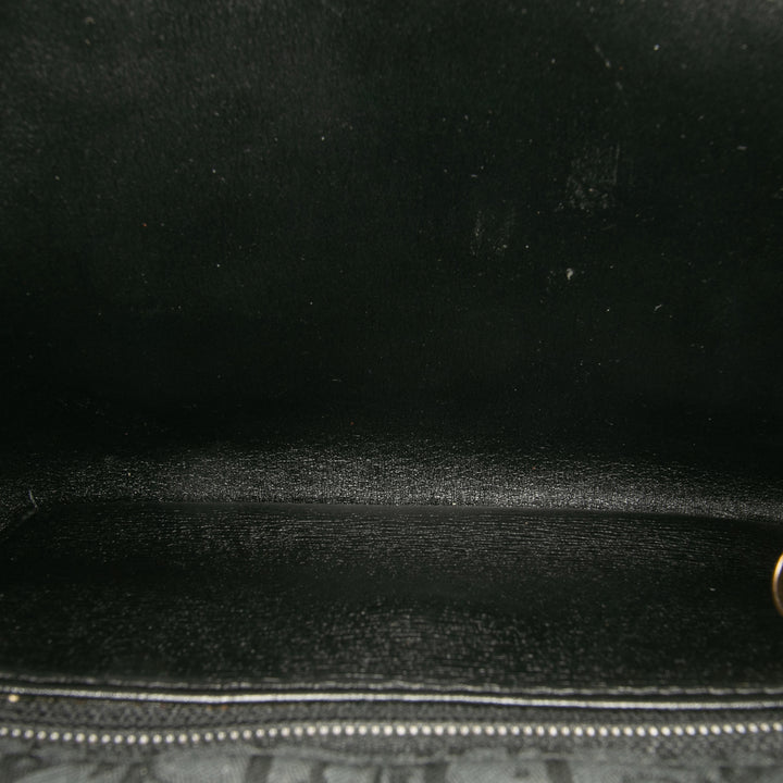 Oblique Canvas Chain Crossbody Black - Gaby Paris