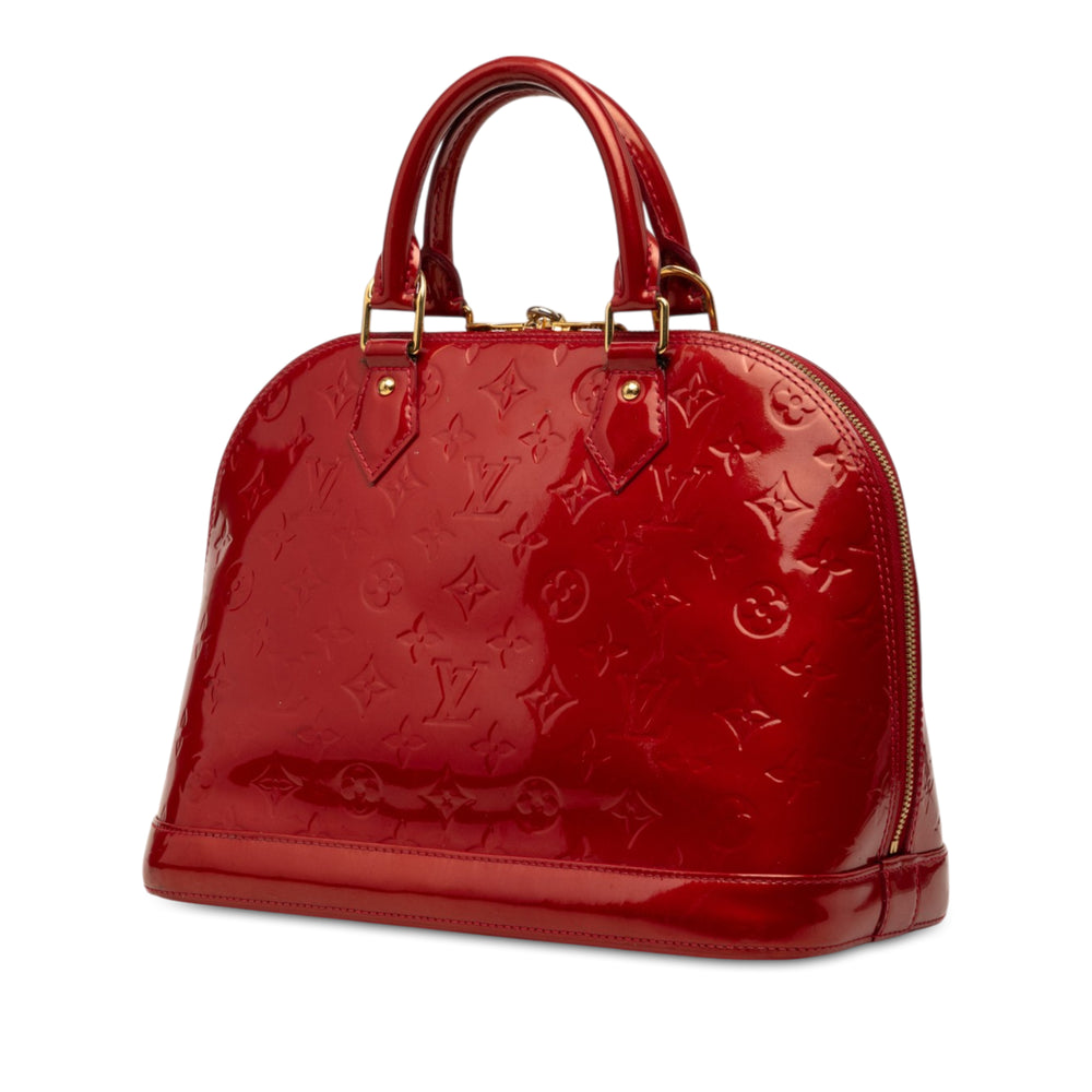 Louis Vuitton Alma PM Cuir verni Monogram Rouge – vue 2 – GABY PARIS