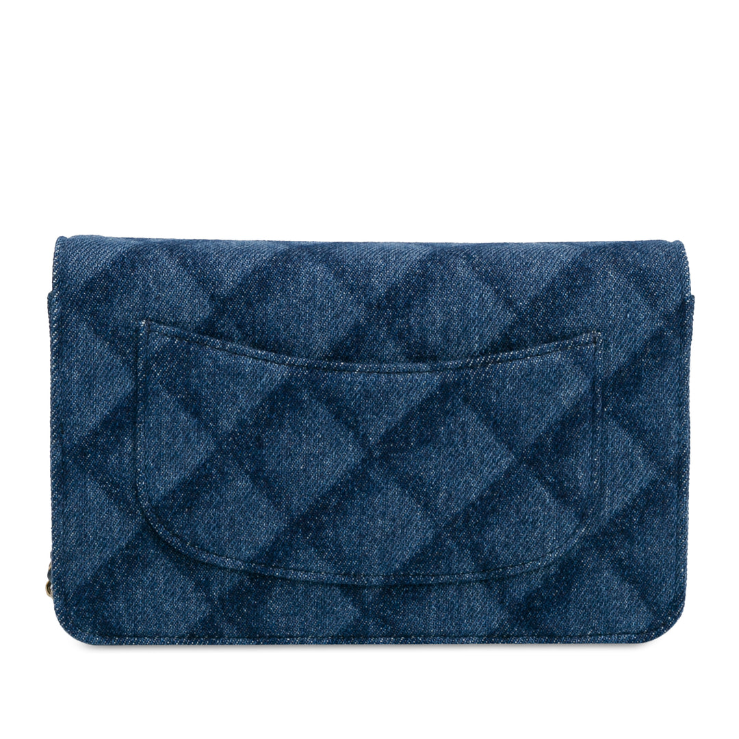 CC Denim Wallet On Chain Blue - Gaby Paris