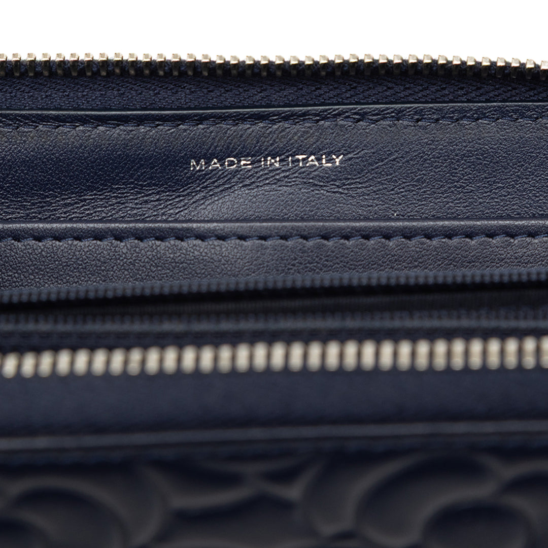 Chanel Camellia embossé Portefeuille long zippé