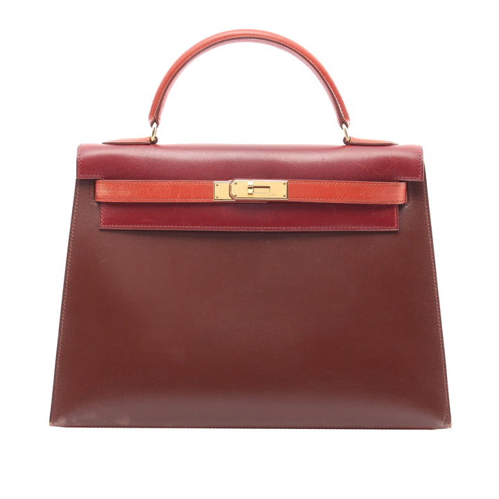 Tricolor Box Calf Kelly Sellier 32 Brown - Gaby Paris