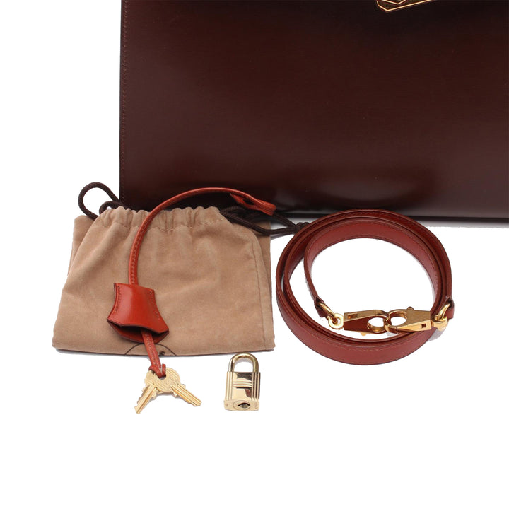 Tricolor Box Calf Kelly Sellier 32 Brown - Gaby Paris